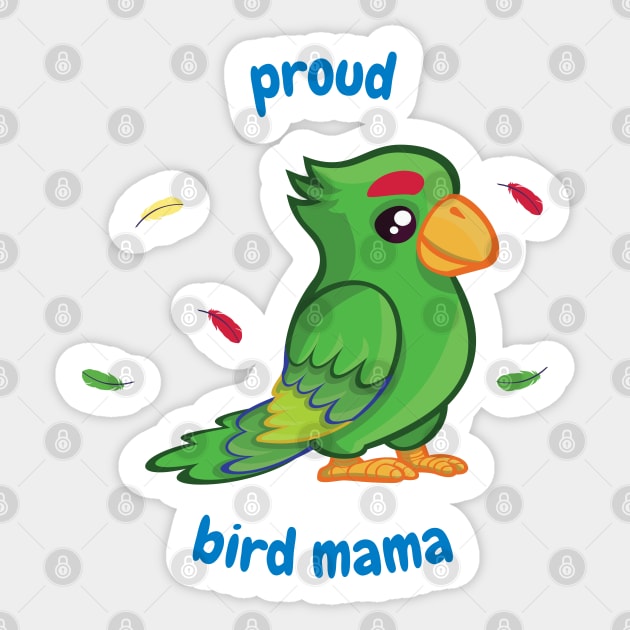 Parrot bird owners - Proud bird mama Sticker by apparel.tolove@gmail.com